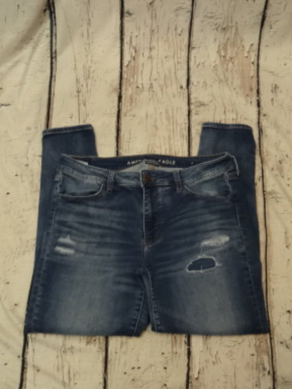 American Eagle Outfitters Straight Leg Jeans - Blue Denim